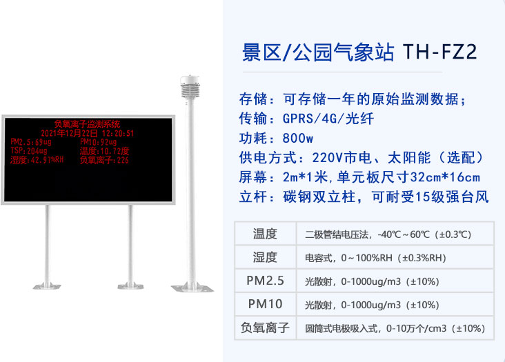 景區(qū)生態(tài)環(huán)境監(jiān)測(cè)站技術(shù)參數(shù)